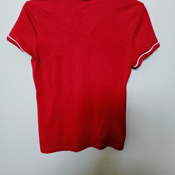Tommy Hilfiger Classic Red Polo with White Accents - Picture 2 of 3